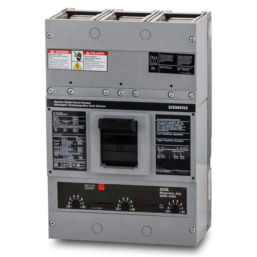 Siemens HLXD63B500 Molded Case Circuit Breaker – Sentron Series – 500A – 3 Pole – 600V – Bolt-On – Thermal Magnetic – High Interrupting Capacity