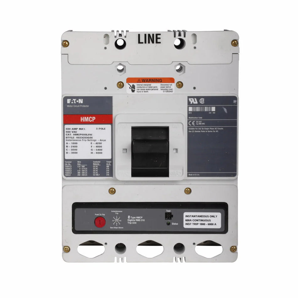HMCP600L6 - Eaton - Molded Case Circuit Breaker