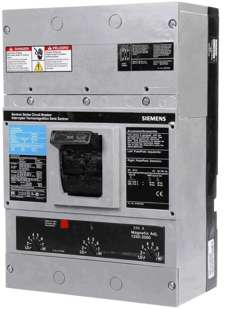 JXD63B350L - Siemens - 350 Amp Molded Case Circuit Breaker