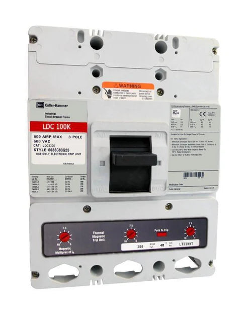 Eaton LDC3450 450A 3P Molded Case Circuit Breaker – LDC Frame – Bolt-On – 600VAC