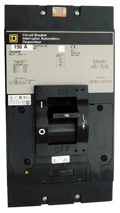 Square-D LHL36150 150A 3P MCCB – Plug-In Mount – 600VAC
