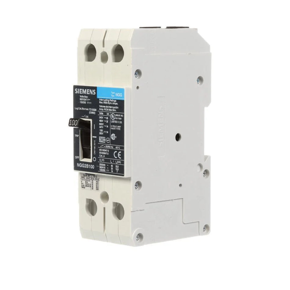 NGG2B080L - Siemens Feed-Thru 600V 80A 2 pole circuit breaker 25kA@480V