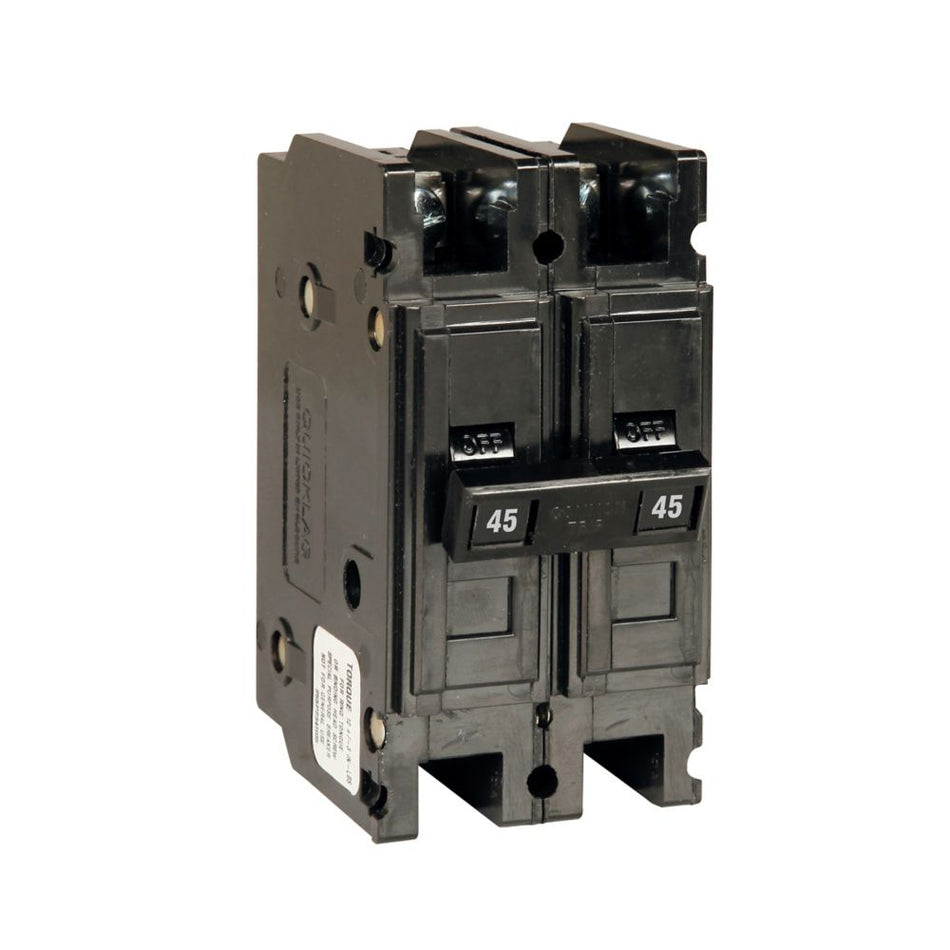 QC2045 - Cutler Hammer Feed-Thru 240V 45A 2 pole circuit breaker 10kA@240V