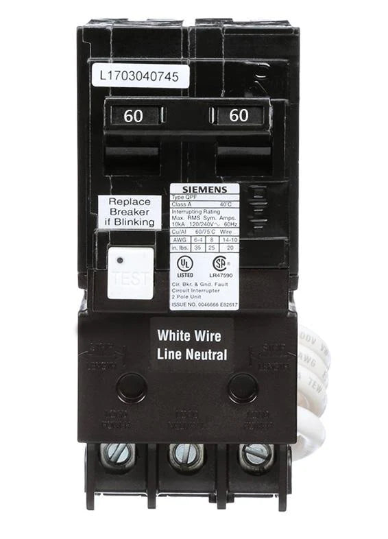 QF260A - Siemens - 60 Amp GFCI Circuit Breaker