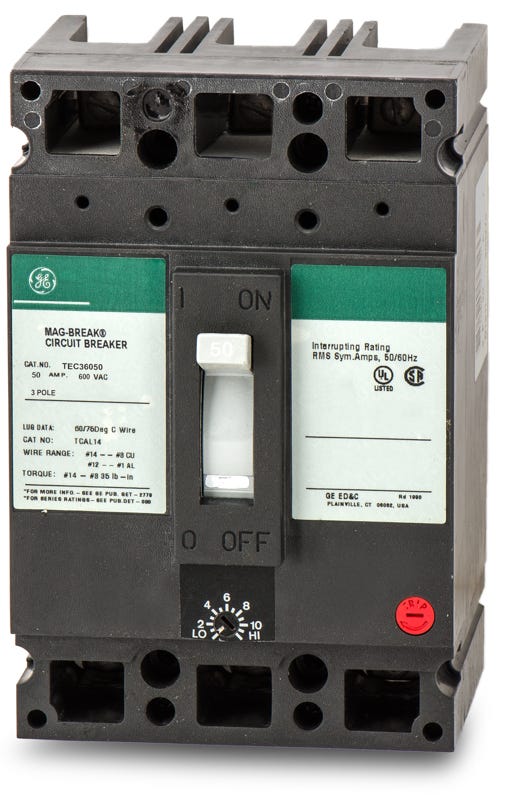 ABB / GE THED136035 35 Amp 3 Pole Thermal Magnetic Circuit Breaker – 600V AC