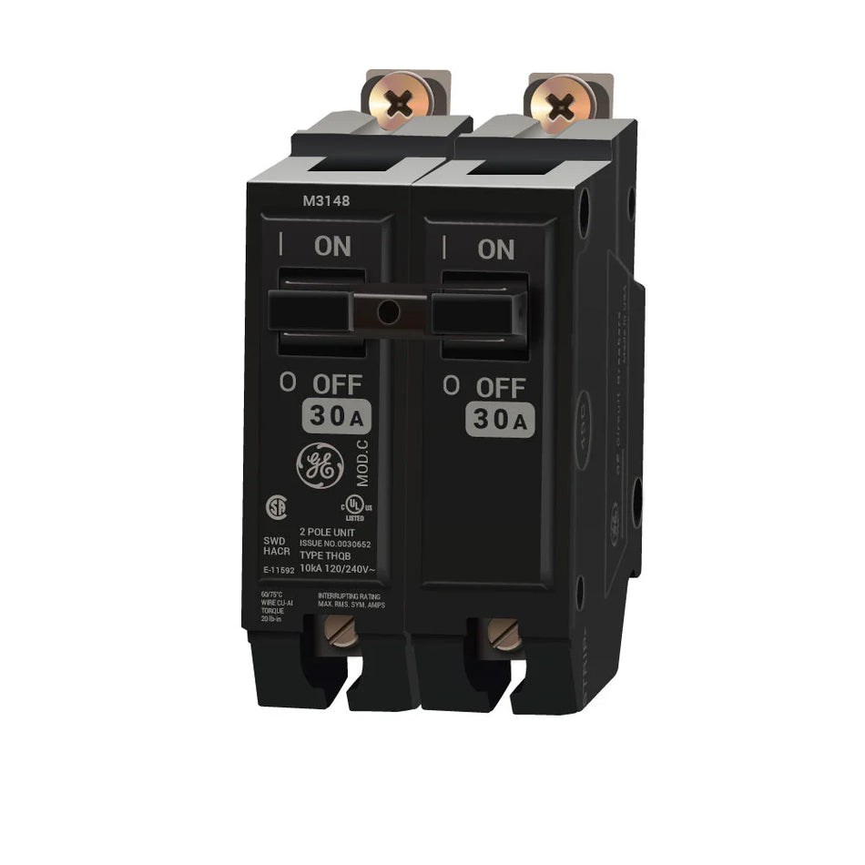 THQB2130 - General Electric Bolt-On 240V 30A 2 pole circuit breaker 10kA@240V