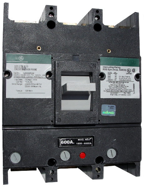 General Electric GE THJK636300WL 300A 3 Pole Molded Case Circuit Breaker – Bolt On – 600VAC